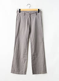 Pantalon evazat țesătură poplin gri LA FEE MARABOUTEE fille