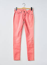 Blugi skinny talie joasă mărime reglabilă roz PEPE JEANS fille