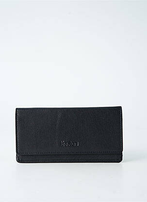 Portofel efect material satinat negru LEA.TONI femeie