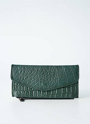 Portofel efect material satinat verde LEA.TONI femeie