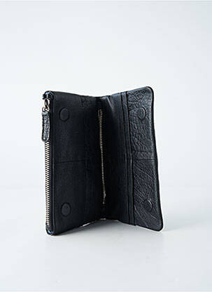 Portofel efect material satinat negru LEA.TONI femeie