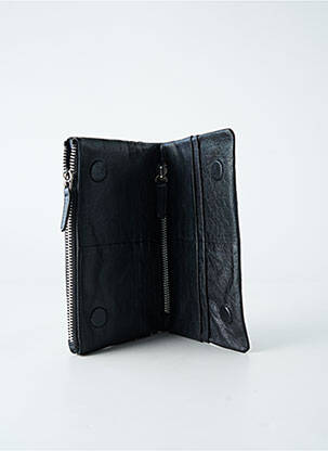 Portofel efect material satinat negru LEA.TONI femeie