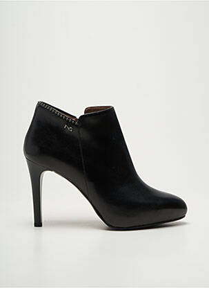 Botine/ghete țesătură satinată toc de 7 la 9 cm negru NERO GIARDINI femeie