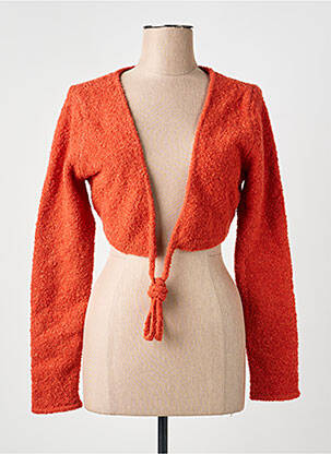 Cardigan petrecut elasticitate portocalie RHUM RAISIN femeie