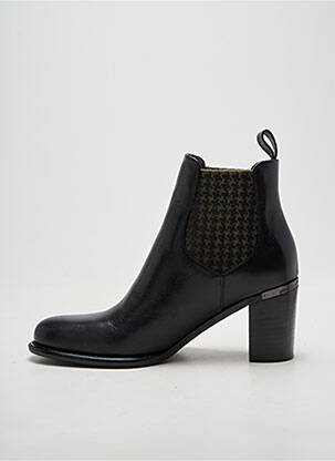 Botine/ghete țesătură satinată toc de 4 la 6 cm negru ADIGE femeie