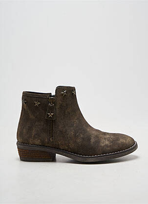 Botine/ghete țesătură satinată cubanez verde REQINS fată