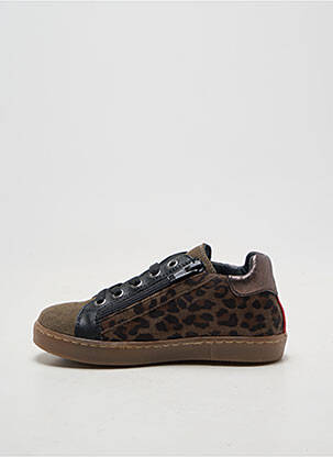 Adidași țesătură satinată vârf rotund maro REQINS fată
