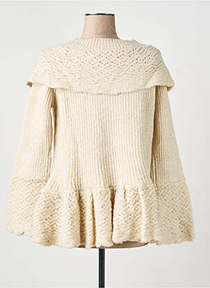 Pulover croială cambrată mâneci lungi bej RHUM RAISIN femeie
