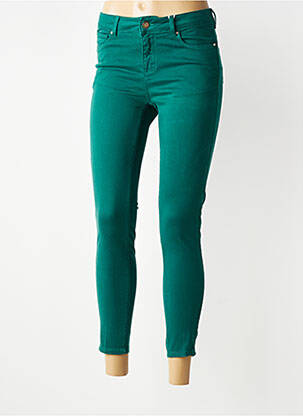 Pantalon 7/8 închidere cu fermoar sub clapetă cu nasturi verde FRACOMINA femeie