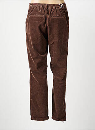 Pantalon drept talie elastică maro HAPPY femeie
