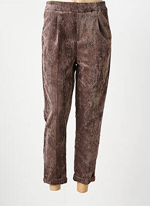 Pantalon chino buzunare maro PAKO LITTO femeie
