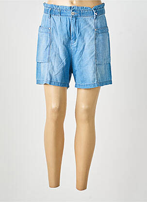 Șort țesătură denim albastru HAPPY femeie
