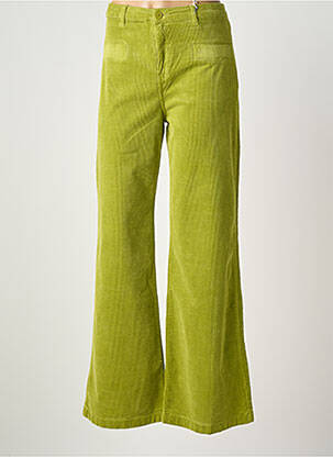 Pantalon evazat elasticitate mărime normală verde HAPPY femeie