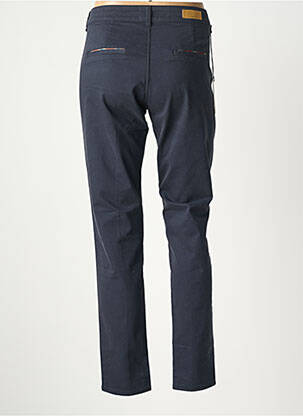 Pantalon chino țesătură poplin mărime normală albastru HAPPY femeie
