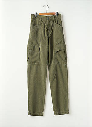 Pantalon cargo subțire talie înaltă verde HAPPY femeie