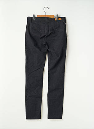 Pantalon chino țesătură poplin mărime normală negru HAPPY femeie