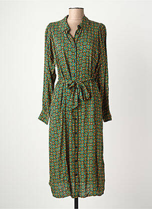 Rochie midi croială fluidă mâneci lungi verde KING LOUIE femeie
