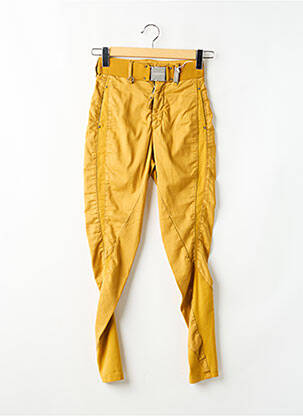 Pantalon slim buzunare galben HIGH femeie