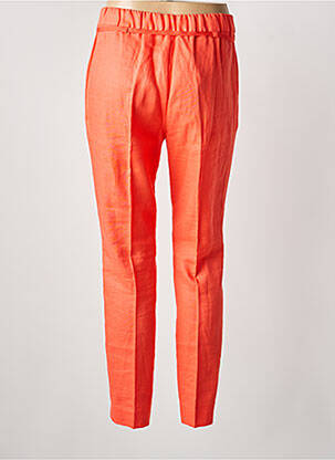 Pantalon slim talie elastică portocalie LAUREL femeie