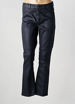 Pantalon drept închidere cu fermoar sub clapetă cu nasturi negru MARC CAIN femme