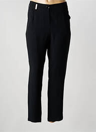Pantalon drept închidere cu fermoar sub clapetă cu nasturi negru ATOS LOMBARDINI femme