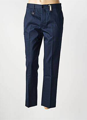 Pantalon 7/8 închidere cu fermoar sub clapetă cu cârlig albastru HIGH femeie
