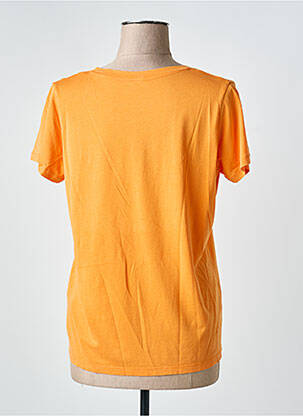 Tricou guler în v mâneci scurte portocaliu MAYJUNE femeie