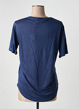 Tricou guler în v mâneci scurte albastru NOTSHY femeie