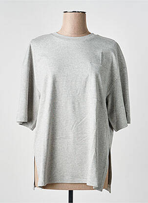Tricou croială dreaptă mâneci scurte gri WEEKEND MAXMARA femeie