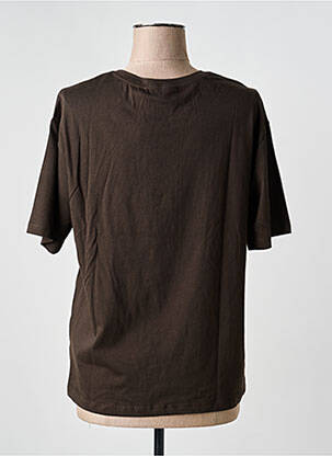 Tricou croială dreaptă mâneci scurte maro MOS MOSH femeie