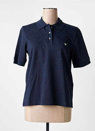 Polo broderie mâneci scurte albastru WEEKEND MAXMARA femme