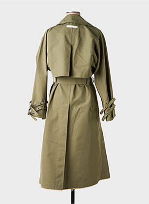 Trench țesătură poplin fără glugă verde OOF WEAR femeie