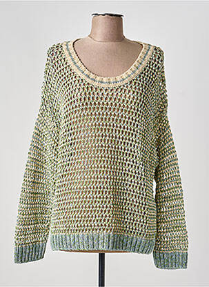 Pulover plasă decupată mâneci lungi verde WEEKEND MAXMARA femeie