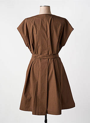 Rochie scurtă mâneci scurte mâneci scurte maro WEEKEND MAXMARA femeie
