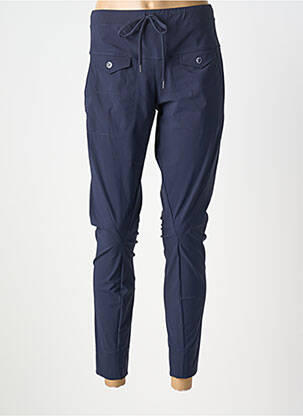 Pantalon slim talie elastică mărime normală albastru INDIES femeie