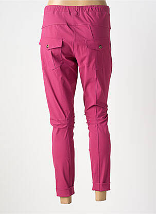 Pantalon slim talie elastică mărime normală roz INDIES femeie