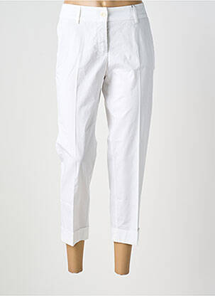 Pantalon 7/8 talie cu cleme mărime normală alb RAFFAELLO ROSSI femeie