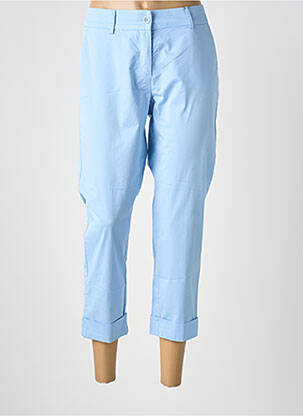 Pantalon 7/8 talie cu cleme mărime normală albastru RAFFAELLO ROSSI femeie