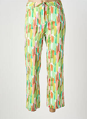 Pantalon 7/8 talie cu cleme mărime normală verde MAYJUNE femeie