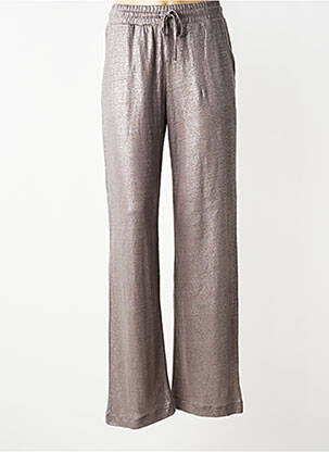 Pantalon drept talie elastică argintiu NOTSHY femeie