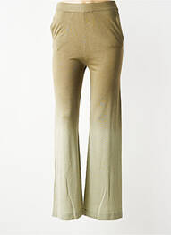 Pantalon evazat talie elastică verde NOTSHY femeie