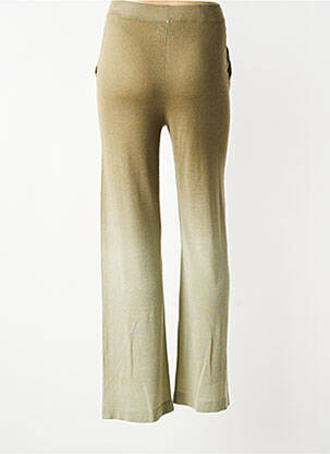 Pantalon evazat talie elastică verde NOTSHY femeie