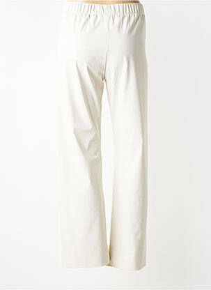 Pantalon drept talie elastică bej INDIES femeie