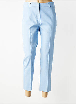Pantalon 7/8 închidere cu fermoar sub clapetă cu cârlig albastru MAX MARA femeie