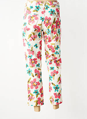 Pantalon 7/8 închidere cu fermoar sub clapetă cu nasturi bej MAYJUNE femeie