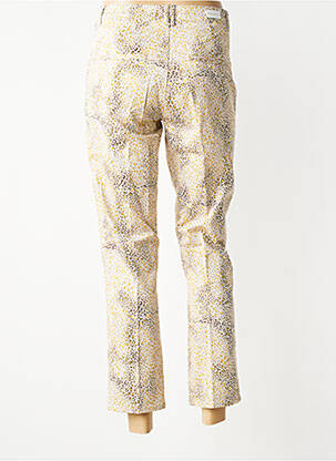 Pantalon 7/8 închidere cu fermoar sub clapetă cu nasturi bej MAYJUNE femeie