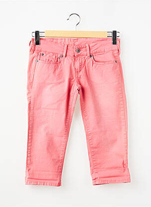 Blugi cu croială slim elasticitate talie cu cleme roz PEPE JEANS fată