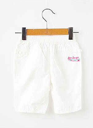 Pantalon trei sferturi talie elastică talie elastică alb JEAN BOURGET fată
