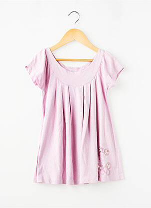 Rochie midi mâneci scurte mâneci scurte violet DIPLODOCUS fată