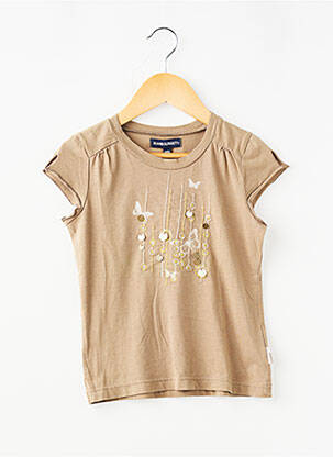 Tricou croială cambrată mâneci scurte maro JEAN BOURGET fată